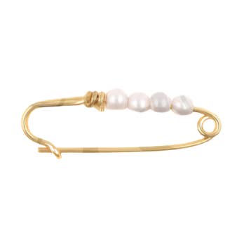 Pearl Safety Pin ~ Shoe Charm Holder ~ Deep South Originals for wholesale by Deep South Originals Inc.