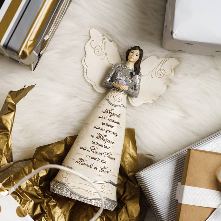 Pavilion - Wholesale Decorative Figurine - In Memory - 9" Memorial Angel with Butterfly