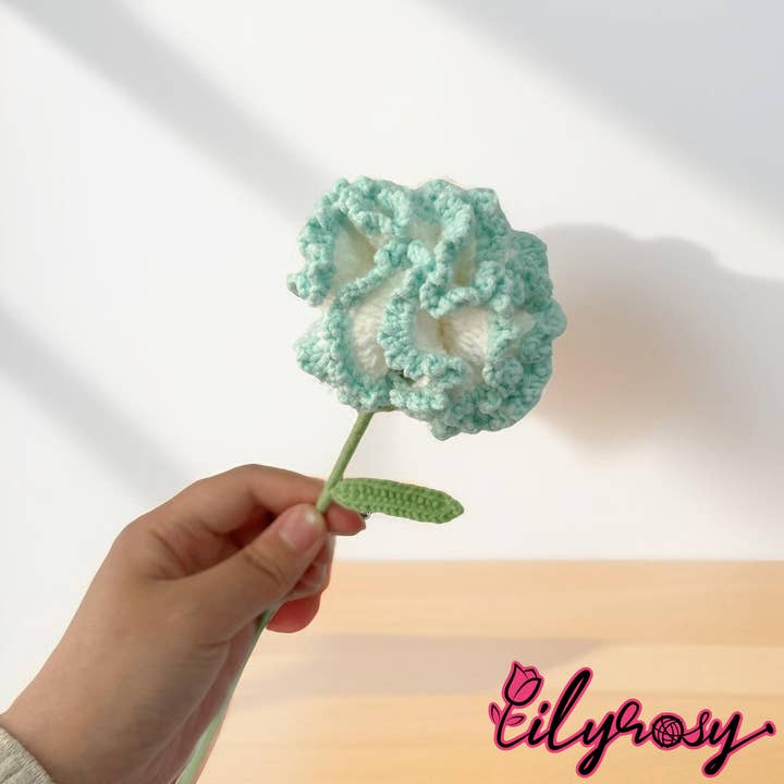 Lilyrosy(Duty free) - Wholesale Artificial flowers - Crochet carnation , Handmade Gifts, mother's day gifts