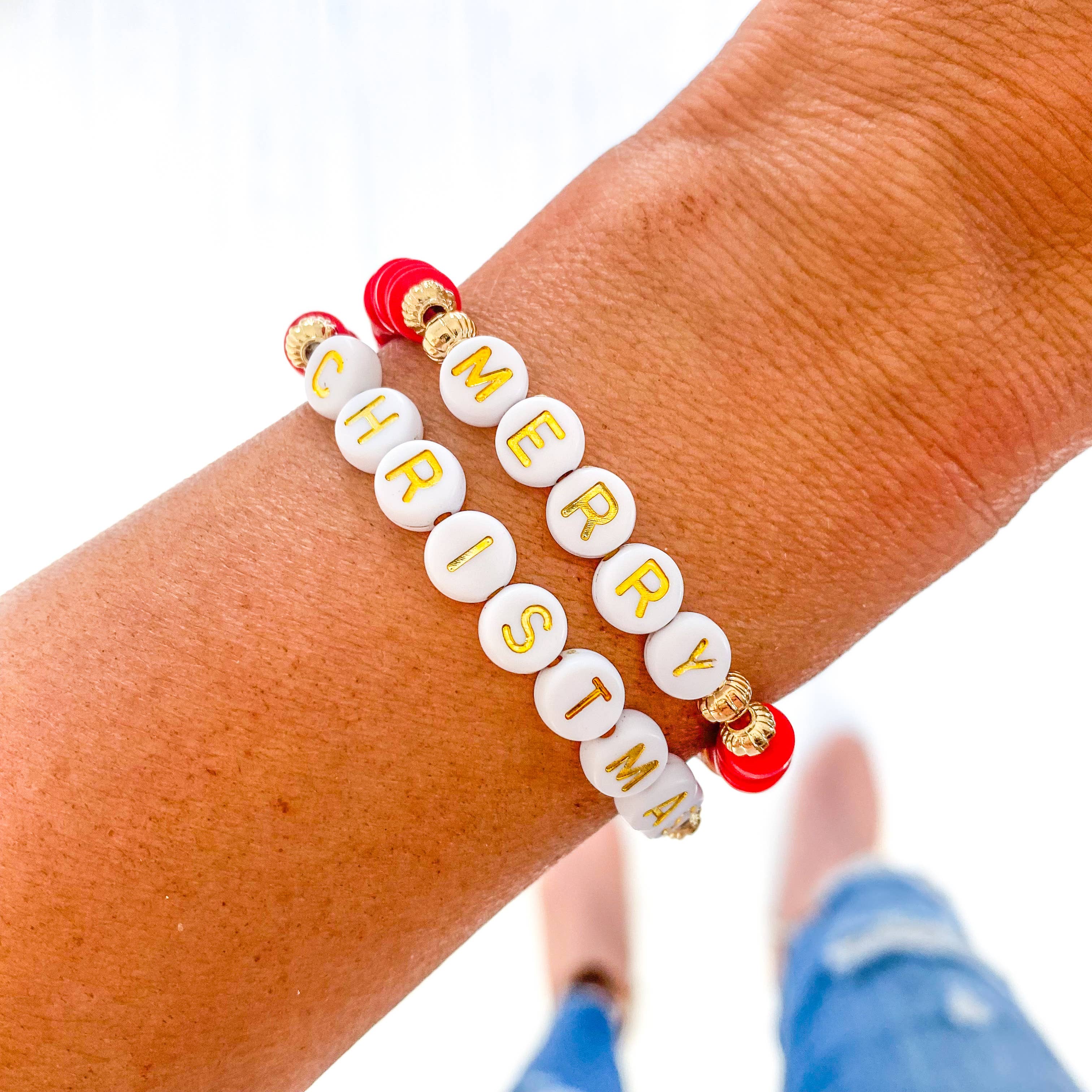Savvy Bling - Vente Bracelet de perles - Bracelets Heishi de Noël18