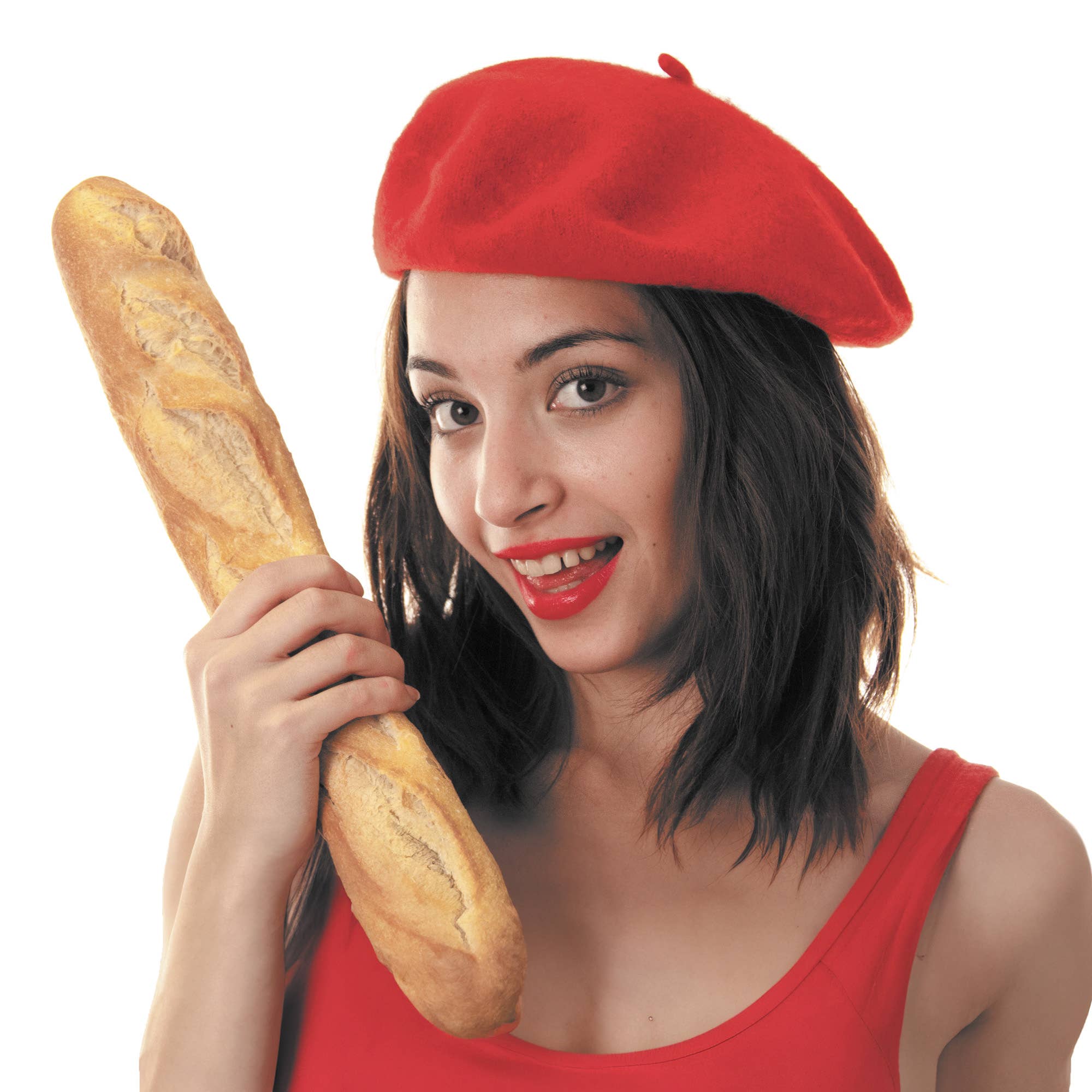 Party Pro - Wholesale Costume - Unisex - LUXURY RED BASQUE BERET0