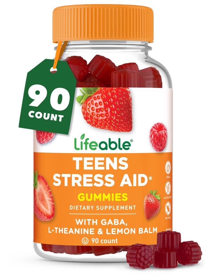 Gomas de Auxílio ao Stress Lifeable para Adolescentes, 90 un por atacado de Lifeable