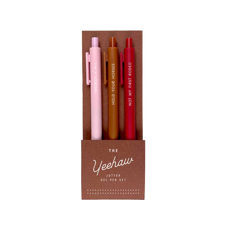 Ruff House Print Shop - Wholesale Pen - Yeehaw Jotter Gel Pen: Set of 3