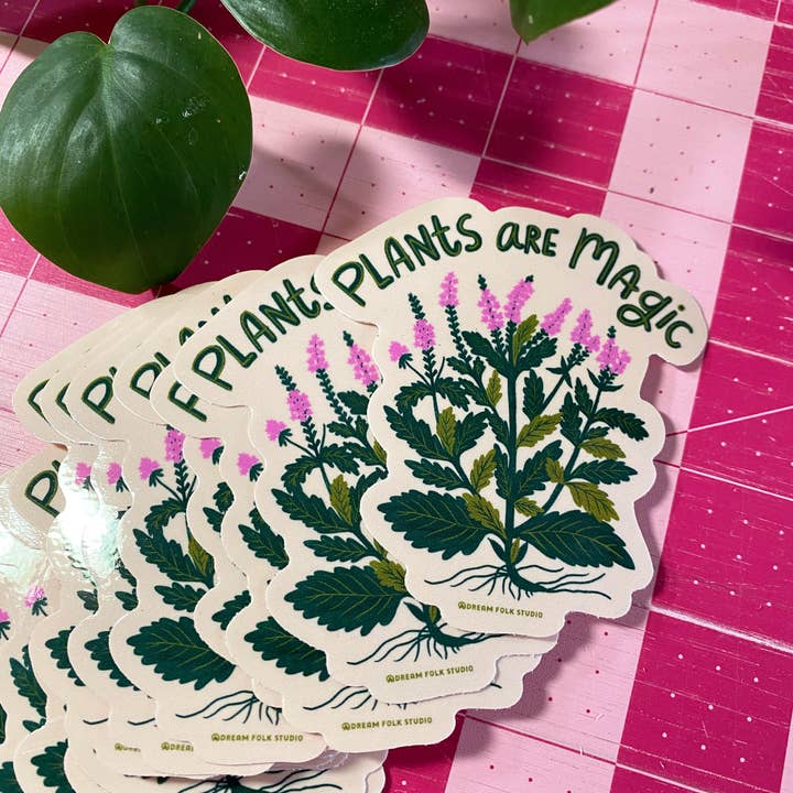 Dream Folk Studio - Vendita all'ingrosso Adesivo - Adesivo Plants are Magic — Verbena — Decalcomania con fiori di verbena4