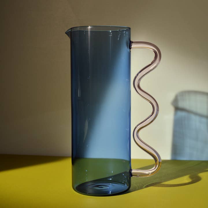 Sophie Lou Jacobsen - Vente Pichets - Pichet Wave, bleu/rose2