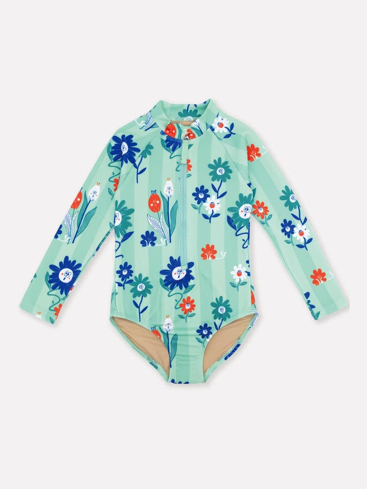 BAÑADOR FLOR UV (VERDE) para venta al por mayor de Strawberry Field Kids