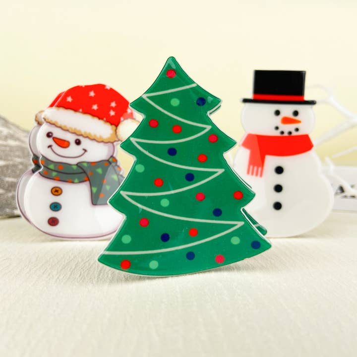 mildstyles - Wholesale Hair Clip - Women's - Christmas Santa Hair Claw Clip,Christmas tree Hair clip