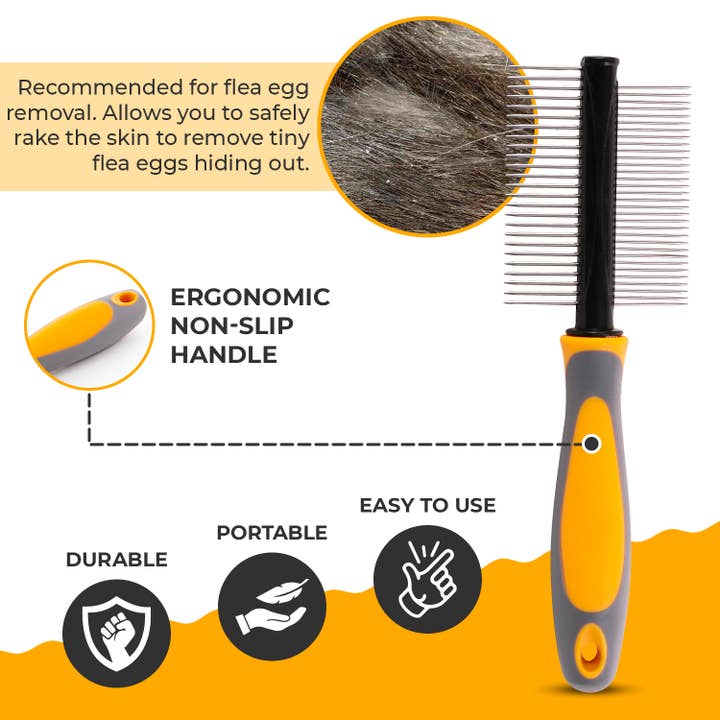 Precious Tails - Wholesale Pet Grooming Aid - Dog - Precious Tails Double Sided Pin Comb13