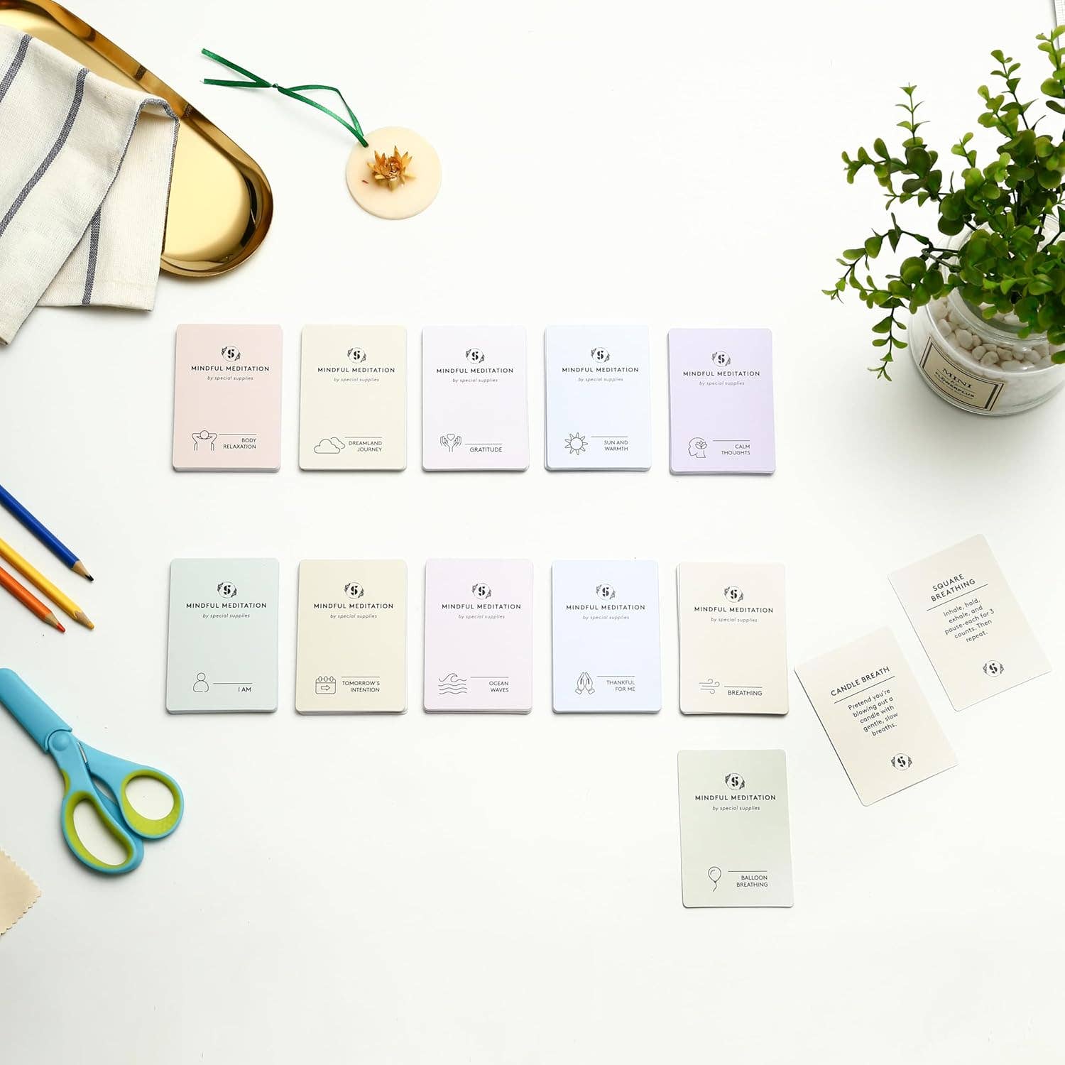 Special Supplies - Wholesale Tarot Cards - Special Supplies 101 Mindfulness & Meditation Cards Daily Self Care Kit for Stress and Anxiety Relief Relaxation Gift for Teens and Adults Positive Affirmations with Meaningful Practices5