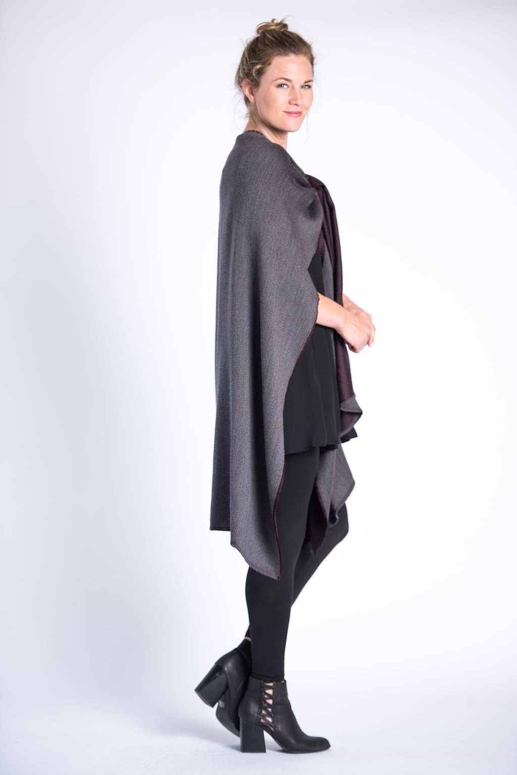 REMOVED BRAND - Wholesale Blouse - Women's - Lara Merino Reversible Wrap5