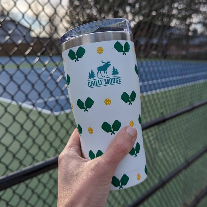 20oz Pickleball Tumbler for wholesale by Chilly Moose