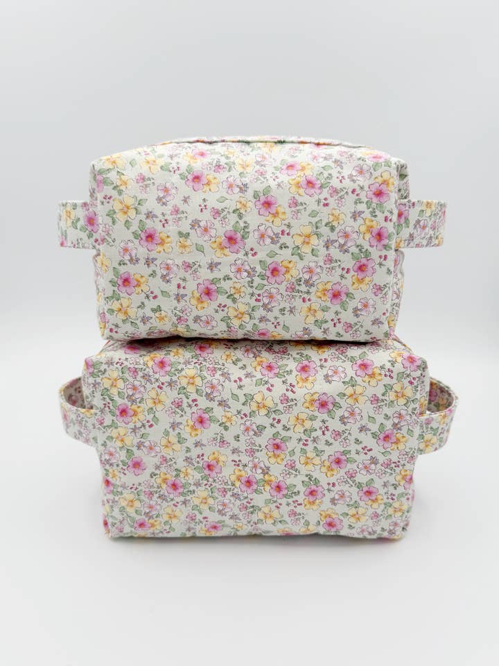 Handmade Quilted Boxy Bag w/ Handles and Zipper Closure (Copy) for wholesale by Moonshadow Caravan