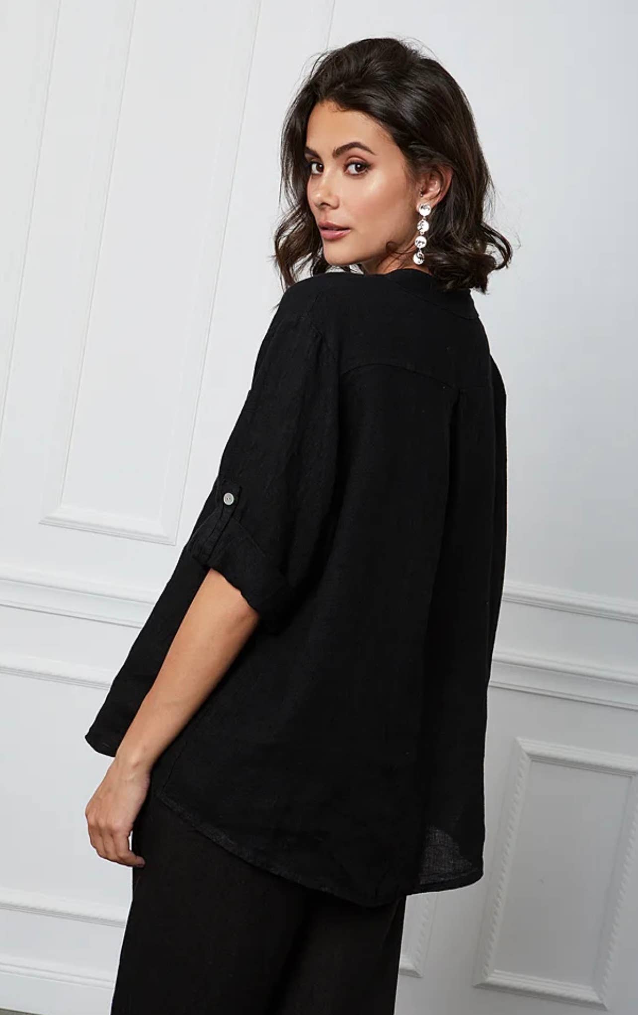 LÉA & LUC - Wholesale Button Down Shirt - Women's - 100% Linen Blouse REF. 636723