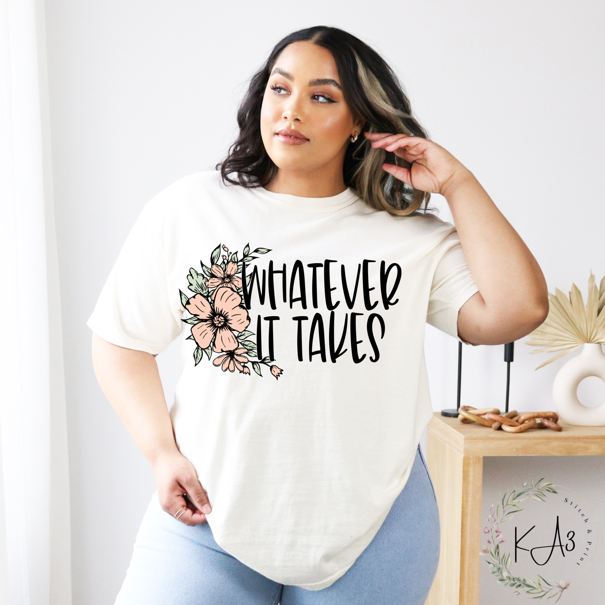 KA3 Stitch & Print - Wholesale Screen Printed T-Shirt - Women's - Whatever it Takes1