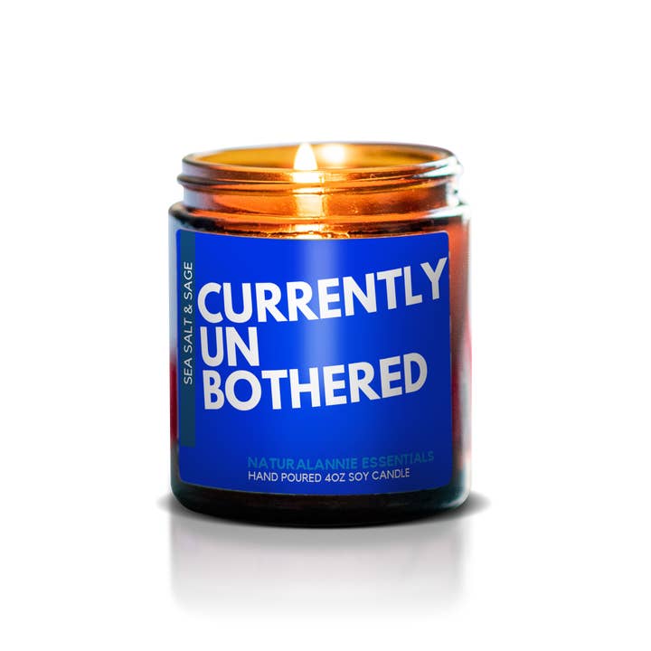 Currently Unbothered Soy Candle - 4oz for wholesale by NaturalAnnie Essentials