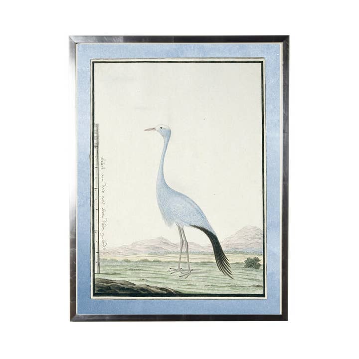 Waterbird With Pale Blue Border for wholesale by Antique Curiosities Inc