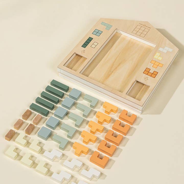 Coco Village - Wholesale Puzzle - Kids - Wooden Tetris Puzzle Toy (40 pcs)3