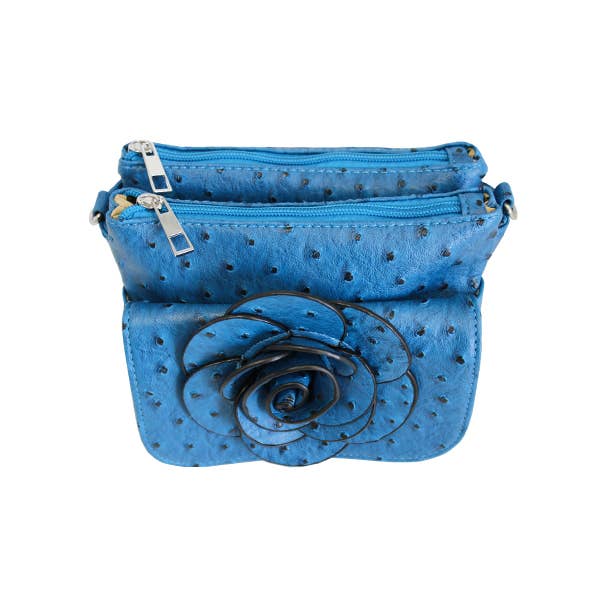 22 Tote - Wholesale Crossbody Bag - Women's - Floral Ostrich Crossbody Bag19