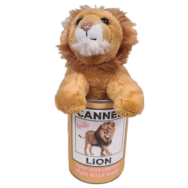 Canned Gifts - Wholesale Stuffed/Plush Toy - Kids & Baby - Canned Lion | Stuffed Animal Zoo Plush w/Funny Jokes | Gift