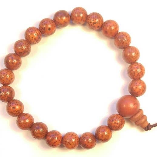 Namu Baru Inc. - Wholesale Beaded Bracelet - Red Lotus Seed Beaded Bracelet - Wrist Mala - 8mm6