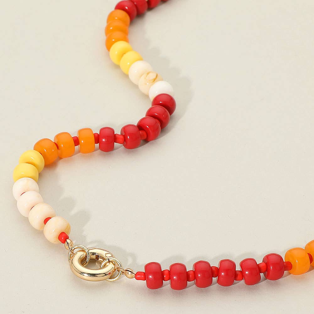 Sensibling Corp. - Wholesale Beaded/Pearl Necklace - Clasp Accent Disc Beaded Necklace7