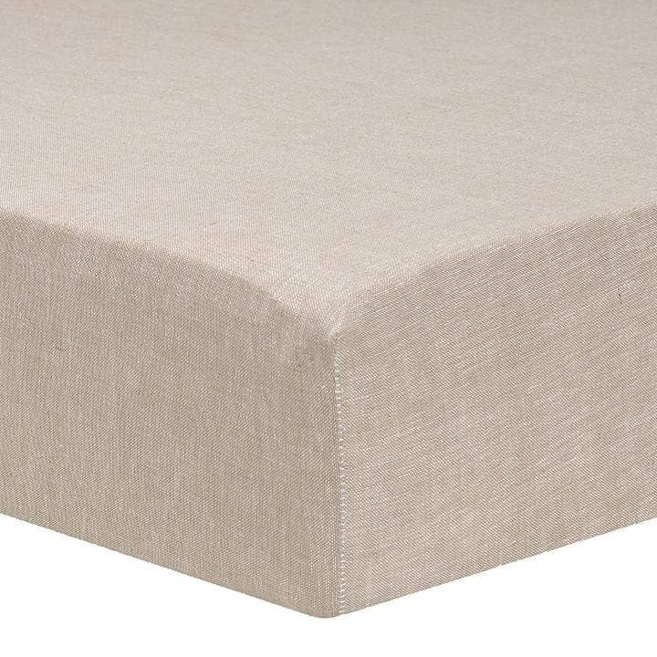 Drap-housse en lin pour berceau | Drap-housse en mélange de lin pour berceau pour la vente par Liz And Roo