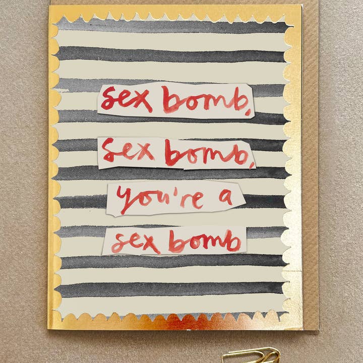 ' Sex Bomb ' Greetings card FP3596 for wholesale by Poet and Painter