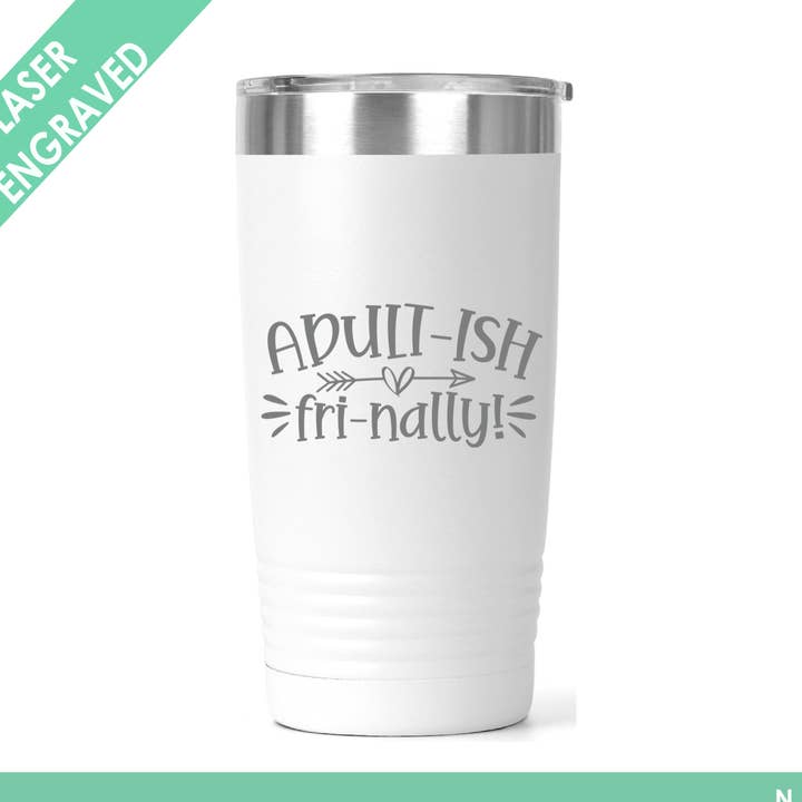 Bicchiere Polar Camel Adultish Fri-nally con Detto Divertente per la vendita all'ingrosso da parte di Northern Country Girl Designs, LLC