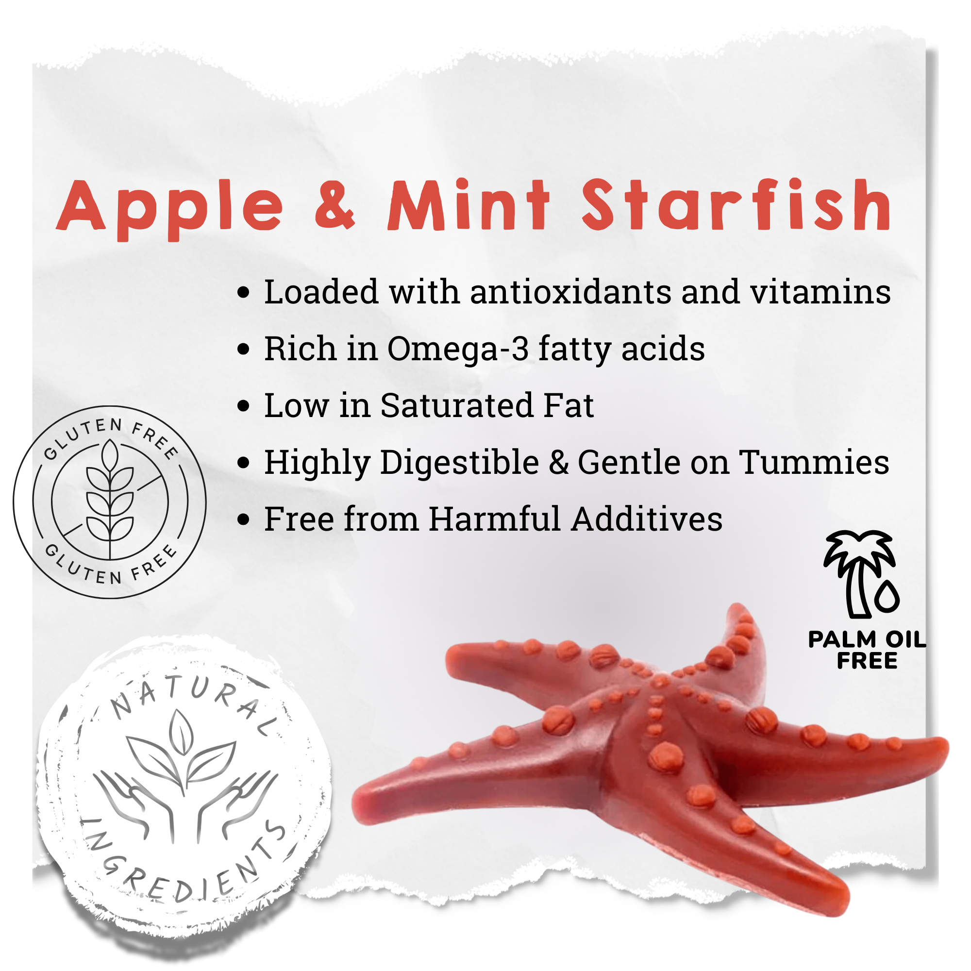 The Pets Larder - Wholesale Pet Treats - Dog - Apple, Broccoli & Mint Starfish - Natural Dog Chew4