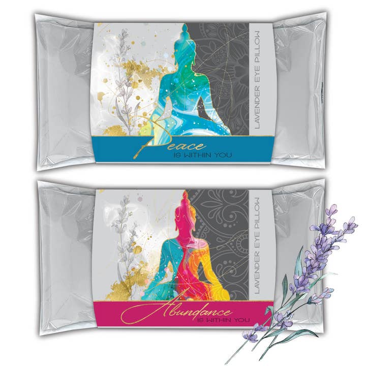 Assortimento di 2 cuscini per occhi benessere con aromaterapia alla lavanda per la vendita all'ingrosso da parte di The Creative Idea Shop