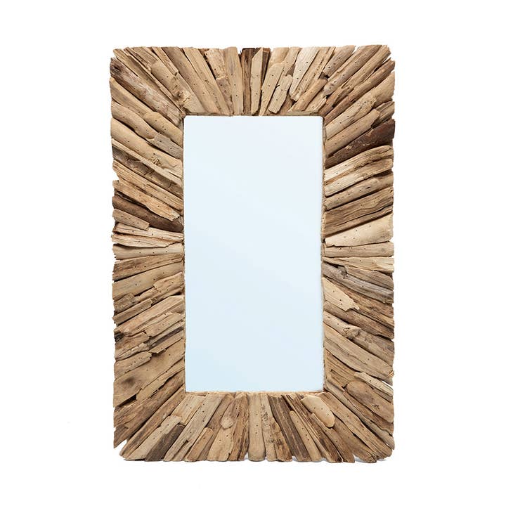 The Driftwood Framed Mirror - Natural - M for wholesale by Bazar Bizar Living
