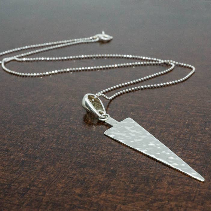 Hammered Arrowhead Pendant for wholesale by Corazón Sterling