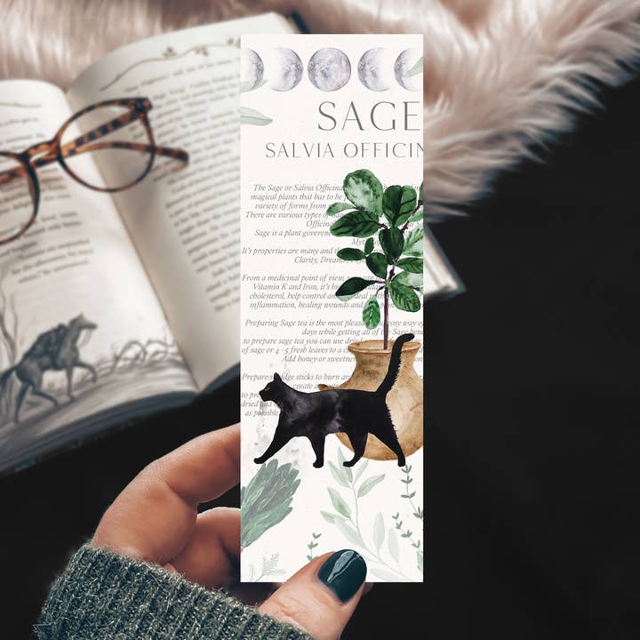 Spellbook Cat Bookmark for wholesale by Mirkwood Scribes