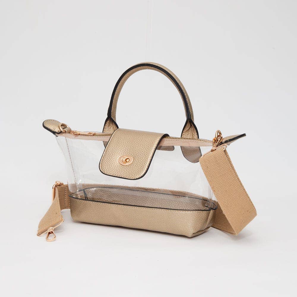 MiMi Wholesale - Vente Sacoche – femme - TG10701 Stella Mini Sac à Main/Bandoulière Transparent3