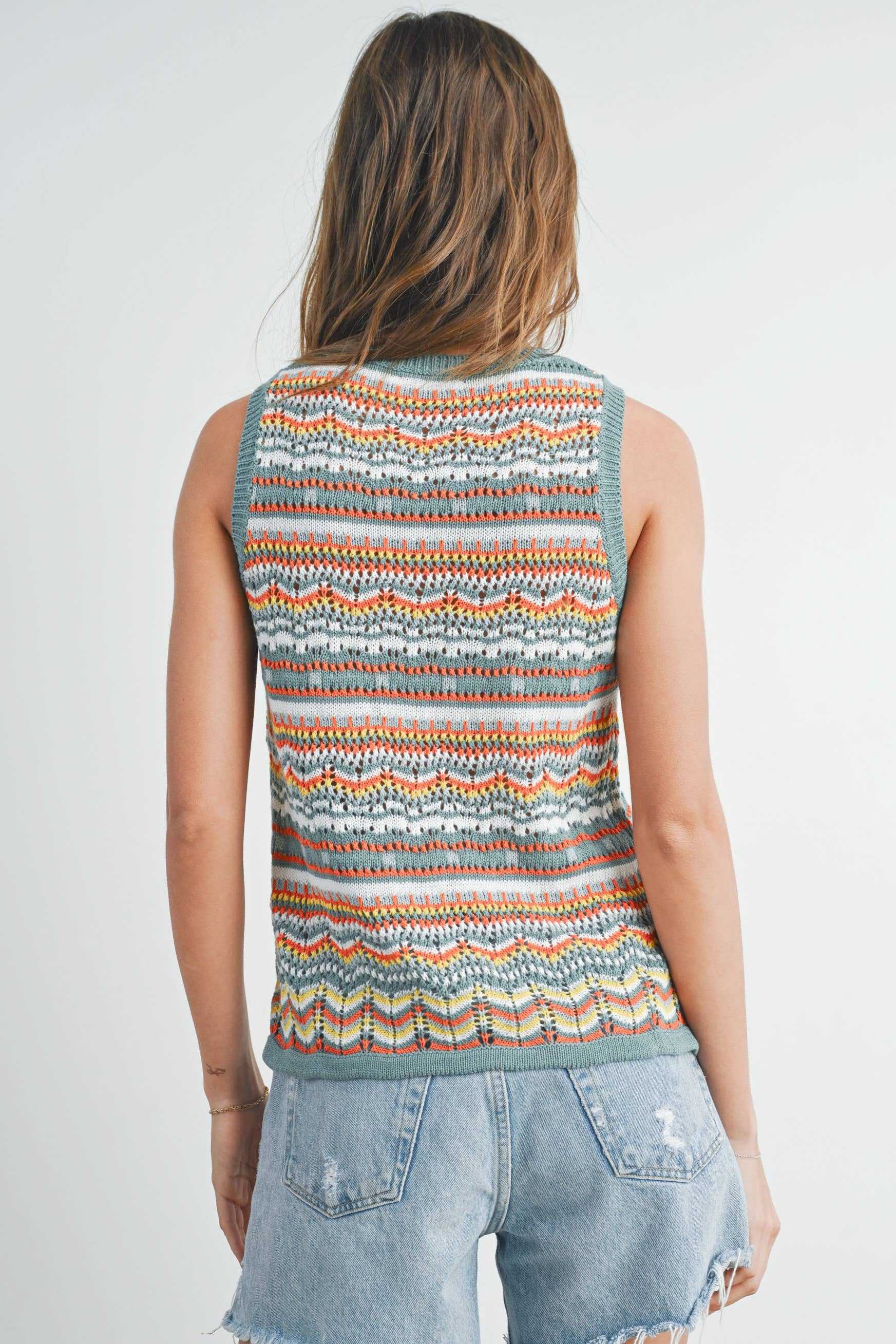 BUTTERMELON - Vente Haut en maille – femme - Haut en maille à motif géométrique - BMW73555