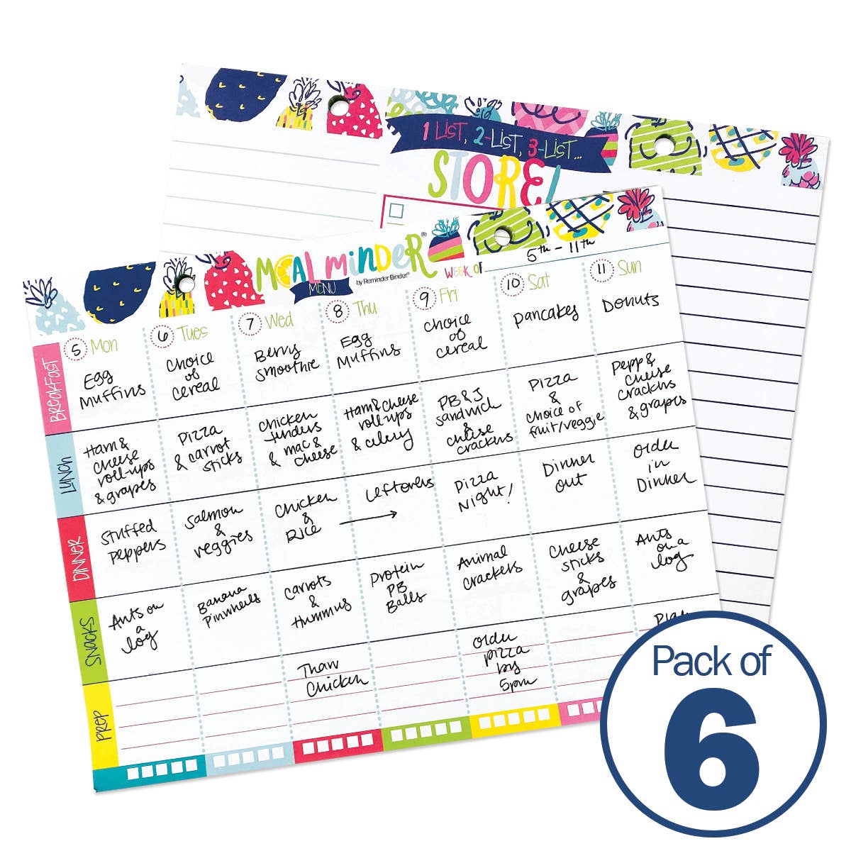 Denise Albright® - Wholesale Planner - 52-Week Meal Minder® Weekly Menu Planner Pad | Pack of 60