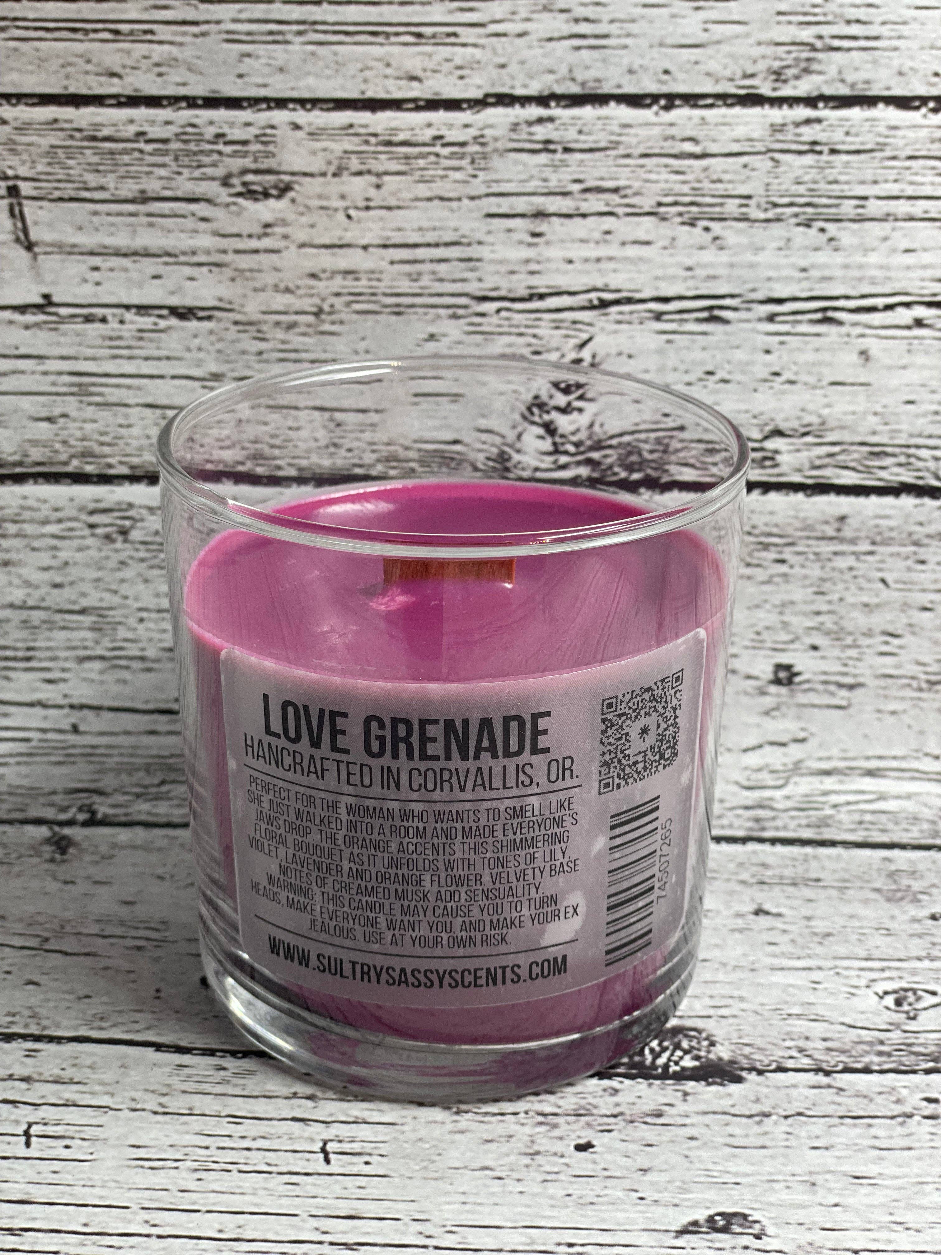 Sultry Sassy Scents - Wholesale Jar/Filled Candle - Love Grenade - Soy Wax Candle1