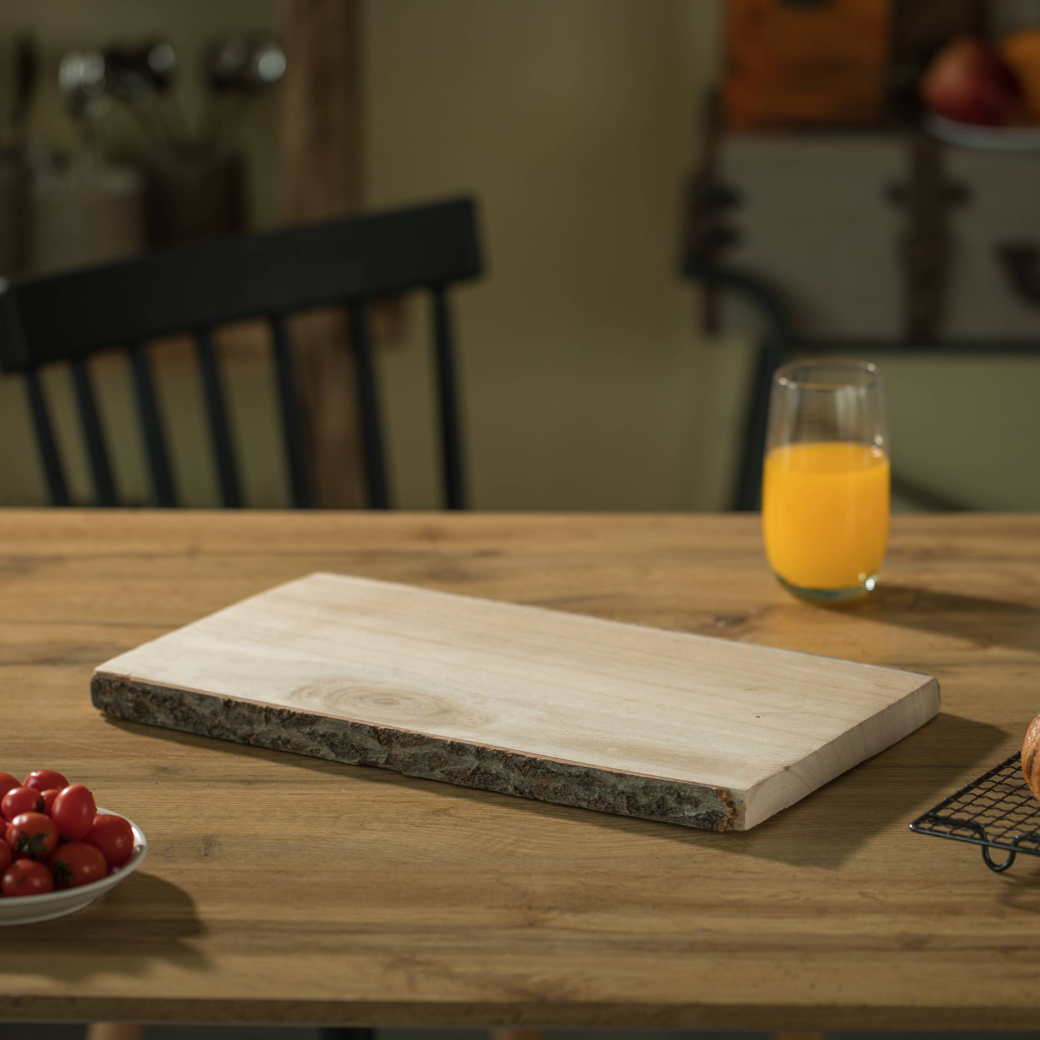 Quickway Imports - Wholesale Serving Tray - Rustic Natural Tree Log Wooden Rectangular Serving Tray20