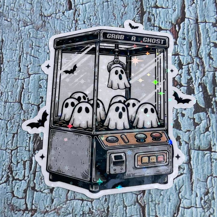 Adesivo em vinil Die Cut do Halloween Ghost Game por atacado de Prairie Chicken Sticker Shop & Gifts