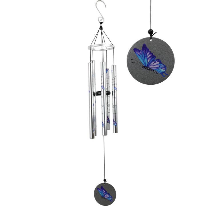 91cm 5 Tube Butterfly with Wording Wind Chime for wholesale by Cubby House by Malmar
