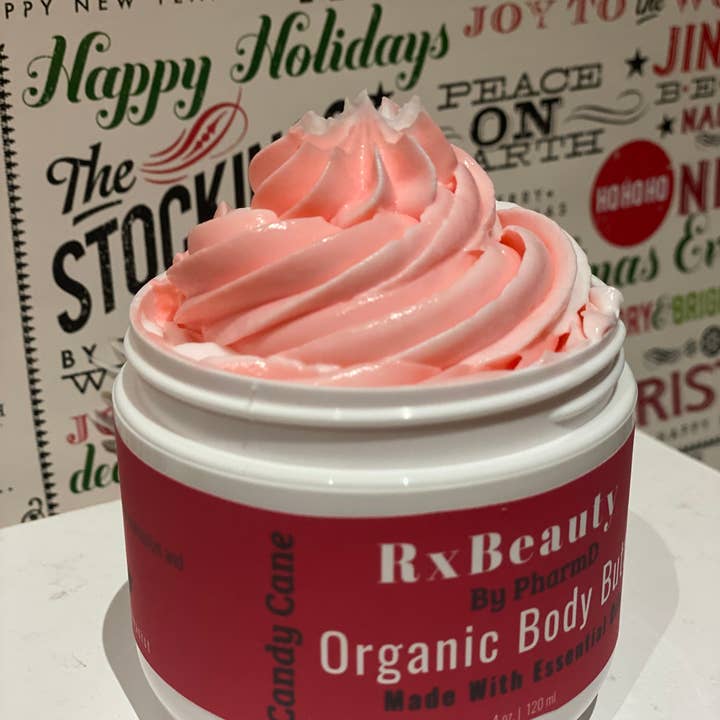 Candy Cane Whipped Body Butter for wholesale by Beauty By PharmD