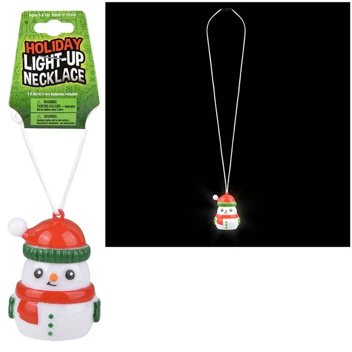 Light-Up Snowman Necklace for wholesale by PR GROUPS LLC