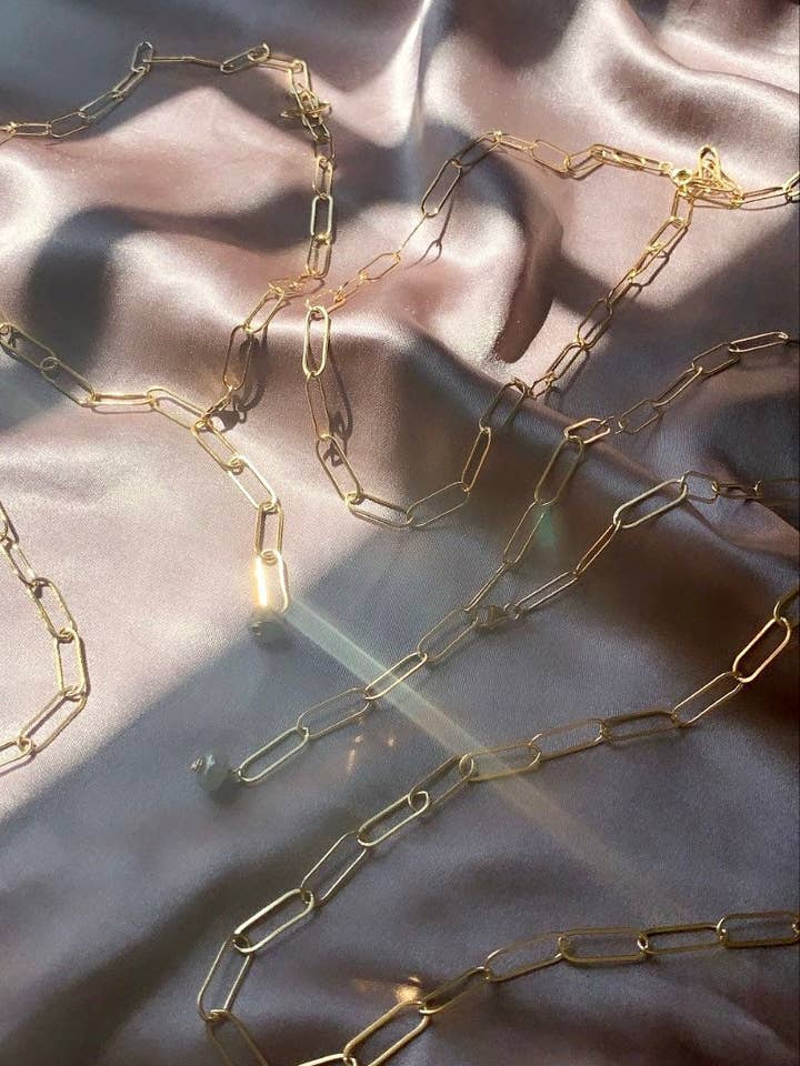 Paperclip Chain Necklace • 14K Goldfilled Paperclip Chain • Thick Gold Necklace • Heavy Chain Necklace • Gold Layering Necklace • Gold for wholesale by Georgia Marie Designs