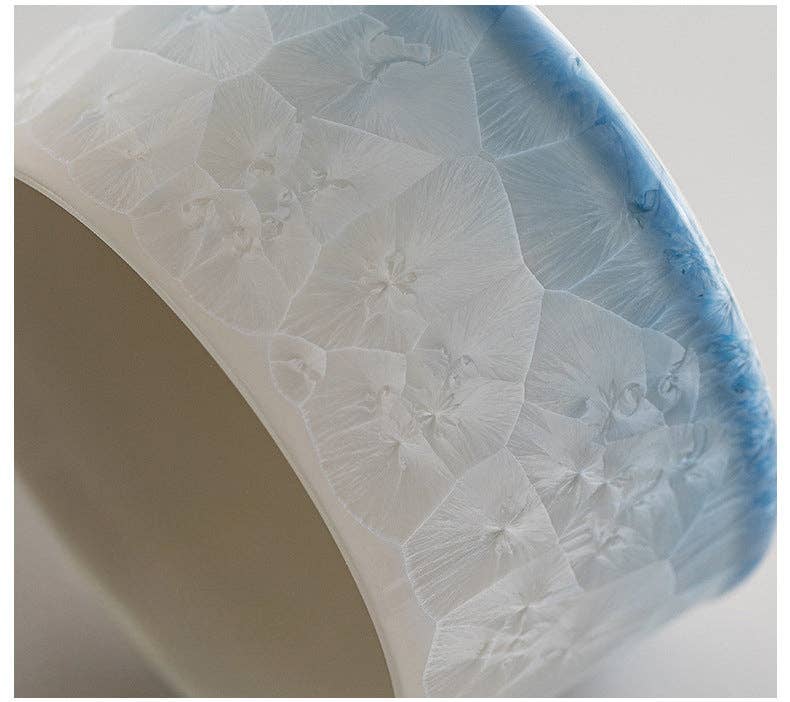 Gohobi （We cover U.S. import duties） – Großhandel Tee-/Kaffeetasse – Gohobi Kristallglasierte Kaffeetasse mit Untertasse 01323