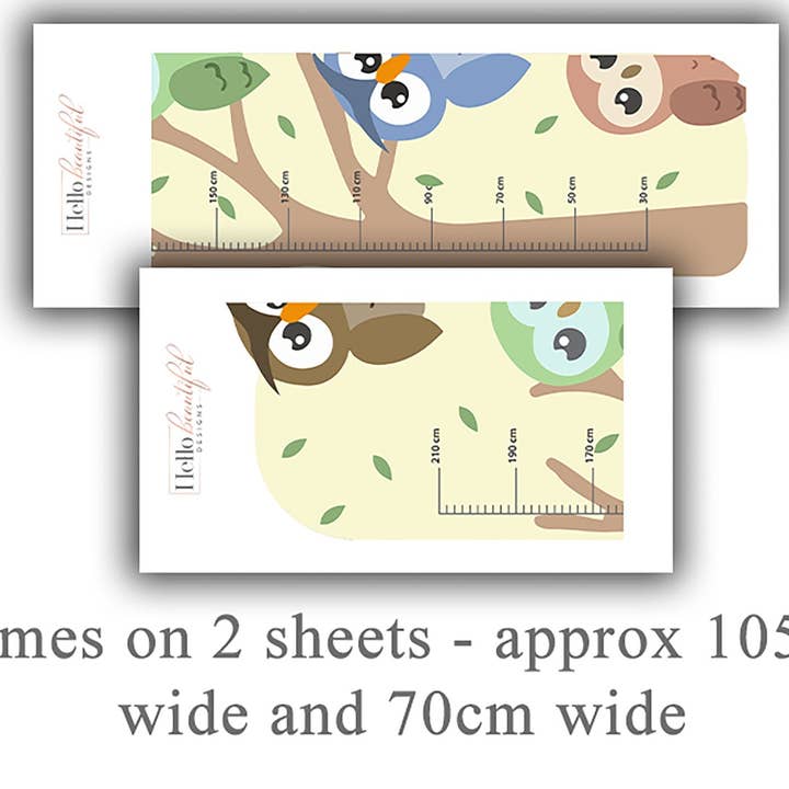 Torne a medição do crescimento do seu filho divertida com o nosso Autocolante de Parede Animal Tree Heights Chart! Adorável design animal, removível e fácil de aplicar. por atacado de Hello Beautiful Designs