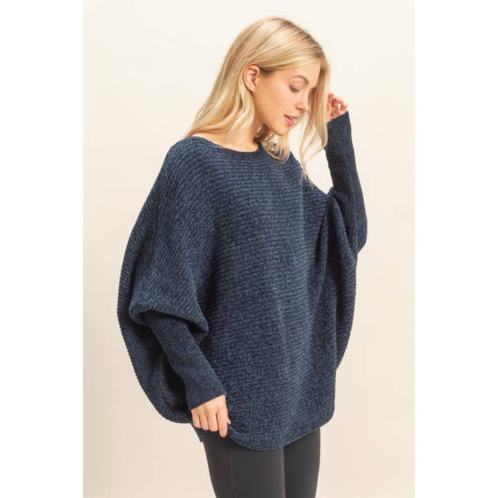HYFVE - Wholesale Knit Sweater - Women's - Chenille Oversized Boat Neck Sweater22