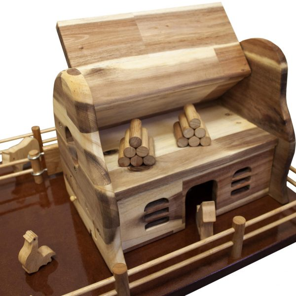 Q Toys - Wholesale Wood toy – Child - Farm Barn Wooden Play Set for Kids3