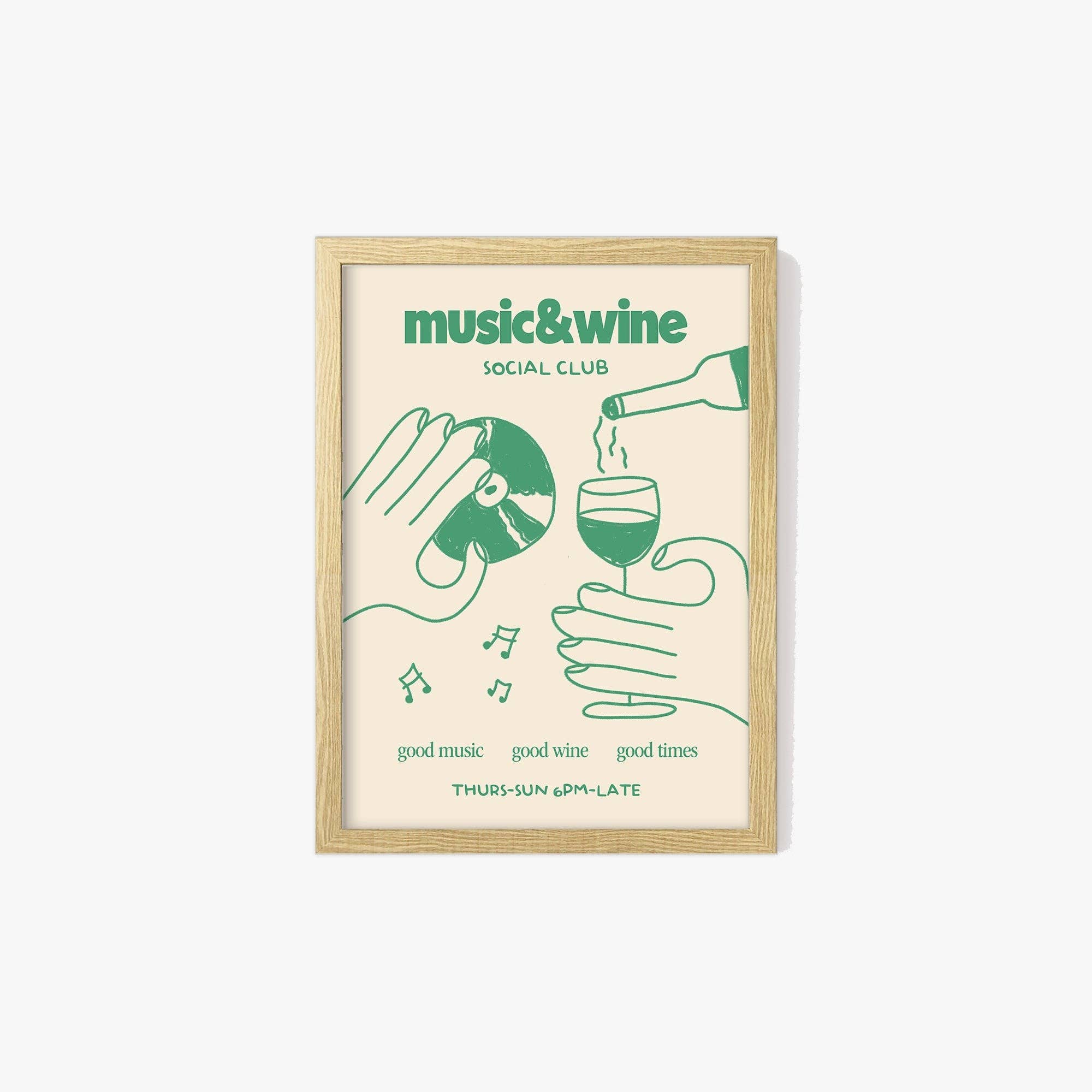 Lune Club – wholesale Art print – Music & Wine Social Club Print7