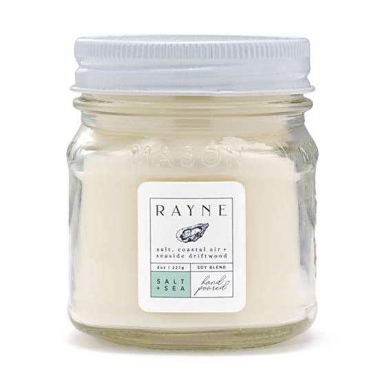 SALT + SEA Coconut Soy Blend Candle, 8oz. for wholesale by Rayne, Pure Coastal