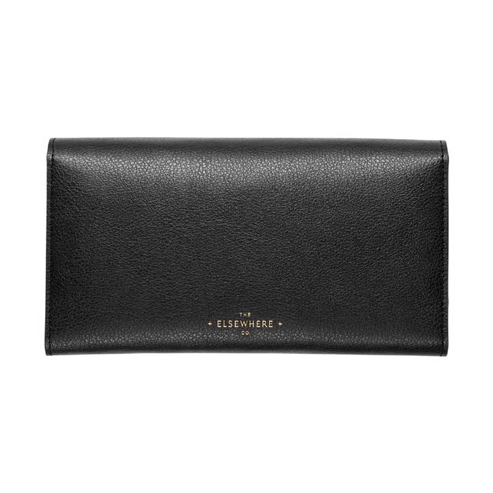 Recycled Læder Tegnebog - Nightfall Black for engroshandel hos The Elsewhere Co